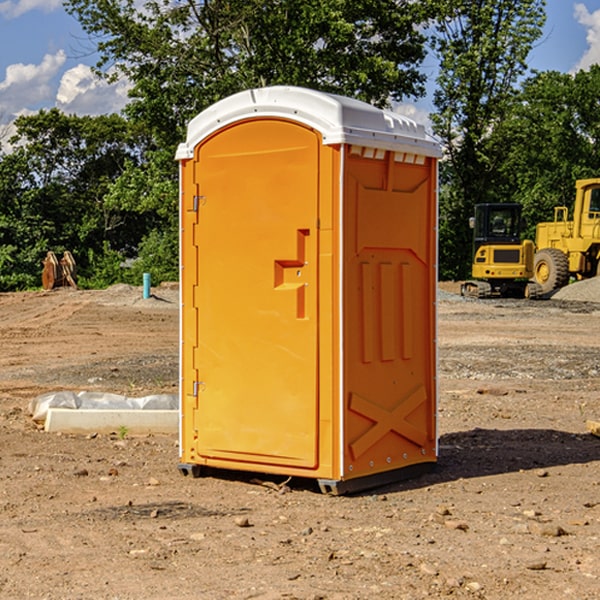 can i customize the exterior of the porta potties with my event logo or branding in Brush Creek